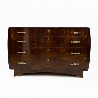 Art Deco Italian Thuja Root Curved Chest of Drawers, 1930s - Image 5