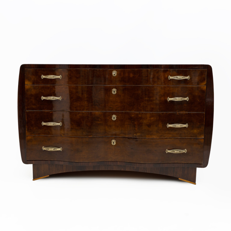 Art Deco Italian Thuja Root Curved Chest of Drawers, 1930s - Image 5
