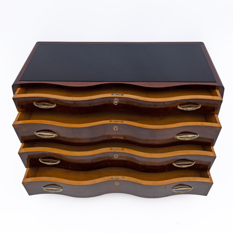 Art Deco Italian Thuja Root Curved Chest of Drawers, 1930s - Image 8