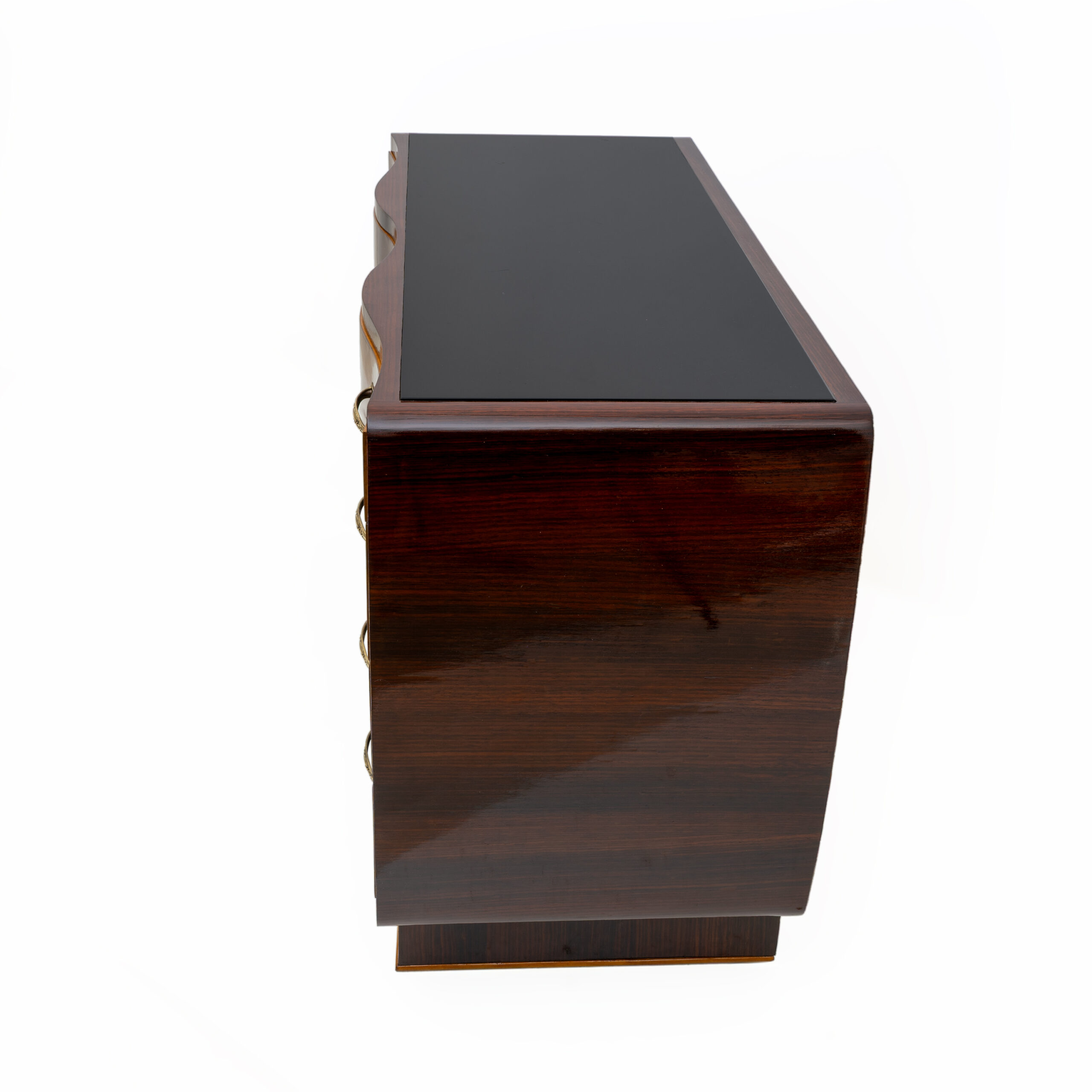 Art Deco Italian Thuja Root Curved Chest of Drawers, 1930s