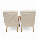Attributed to Paolo Buffa Mid-century Modern Italian Bouclè Armchairs, Pair