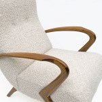 Attributed to Paolo Buffa Mid-century Modern Italian Bouclè Armchairs, Pair