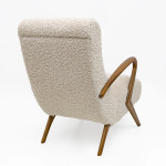 Attributed to Paolo Buffa Mid-century Modern Italian Bouclè Armchairs, Pair