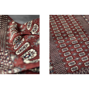 Vintage Red Hand-Woven Oriental Bokhara Rug, 1960s