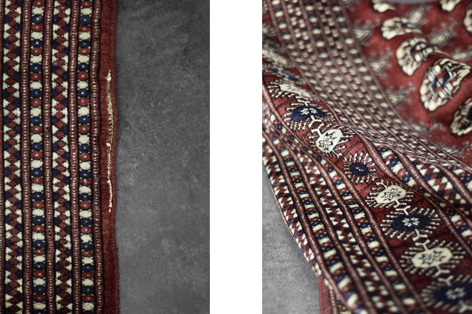 Vintage Red Hand-Woven Oriental Bokhara Rug, 1960s