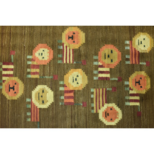 Vintage Polish Woven Tapestry Lions by Maria Janowska for Wielkopolskiej Spółdzielni Pracy Przemysłu Artystycznego, 1970s