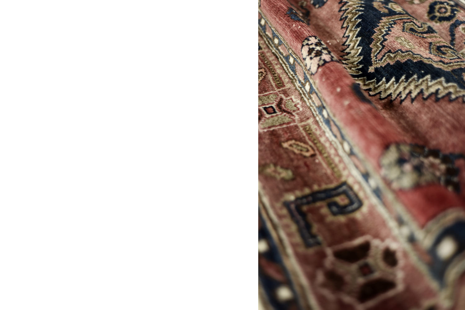 Vintage Hand-Woven Middle Eastern Oriental Hamadan Kamse Rug, 1960s