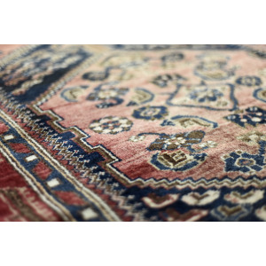 Vintage Hand-Woven Middle Eastern Oriental Hamadan Kamse Rug, 1960s