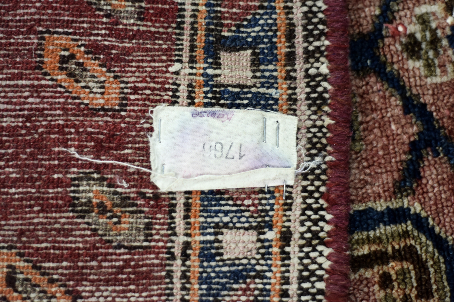 Vintage Hand-Woven Middle Eastern Oriental Hamadan Kamse Rug, 1960s
