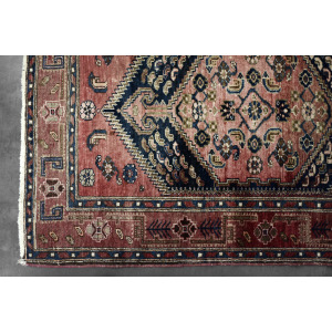 Vintage Hand-Woven Middle Eastern Oriental Hamadan Kamse Rug, 1960s