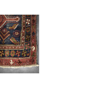 Vintage Hand-Woven Oriental Nomadic Tribal Shiraz Qashqai Rug, 1940s