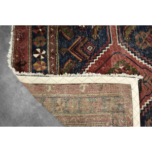 Vintage Hand-Woven Oriental Nomadic Tribal Shiraz Qashqai Rug, 1940s