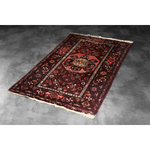 Vintage Hand-Woven Middle Eastern Oriental Hamadan Rug, 1960s