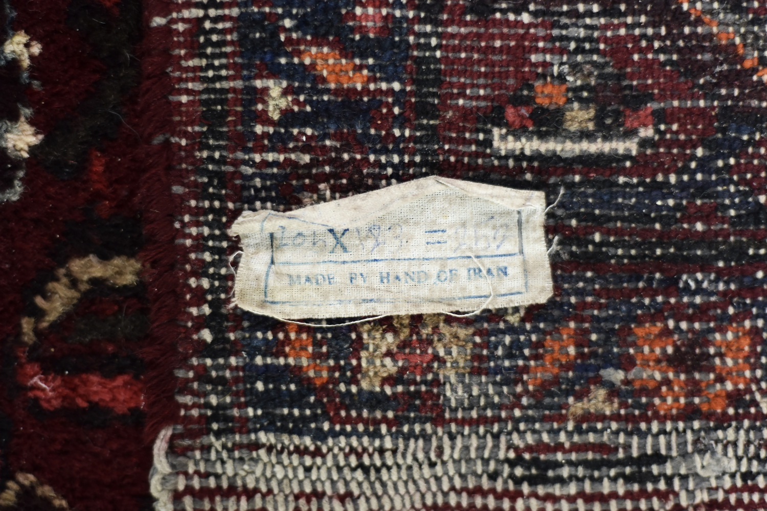 Vintage Hand-Woven Middle Eastern Oriental Hamadan Rug, 1960s