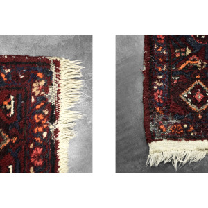 Vintage Hand-Woven Middle Eastern Oriental Hamadan Rug, 1960s
