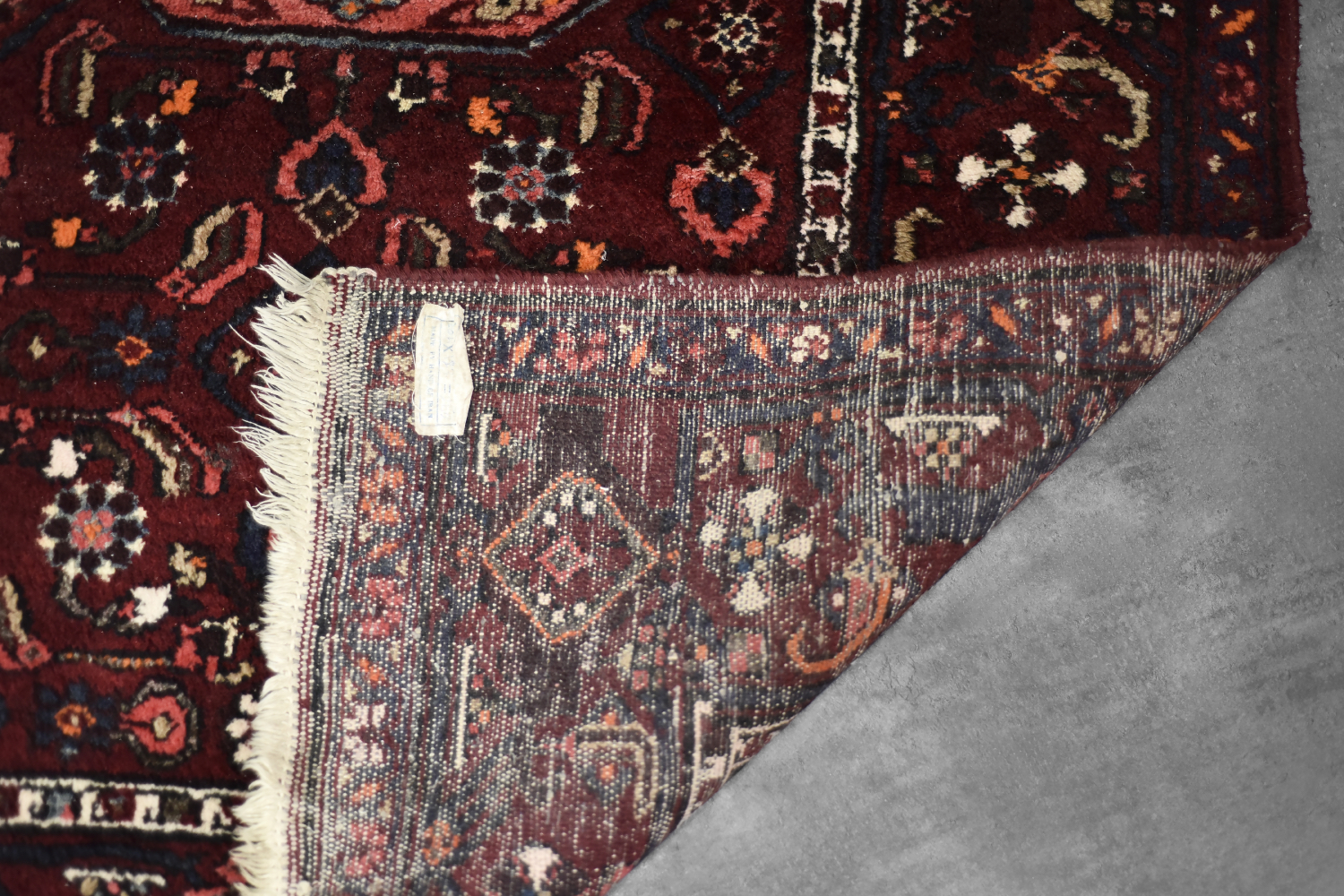 Vintage Hand-Woven Middle Eastern Oriental Hamadan Rug, 1960s