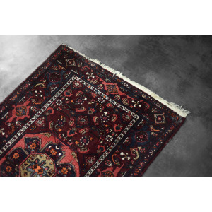 Vintage Hand-Woven Middle Eastern Oriental Hamadan Rug, 1960s