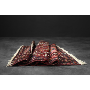 Vintage Hand-Woven Middle Eastern Oriental Hamadan Rug, 1960s