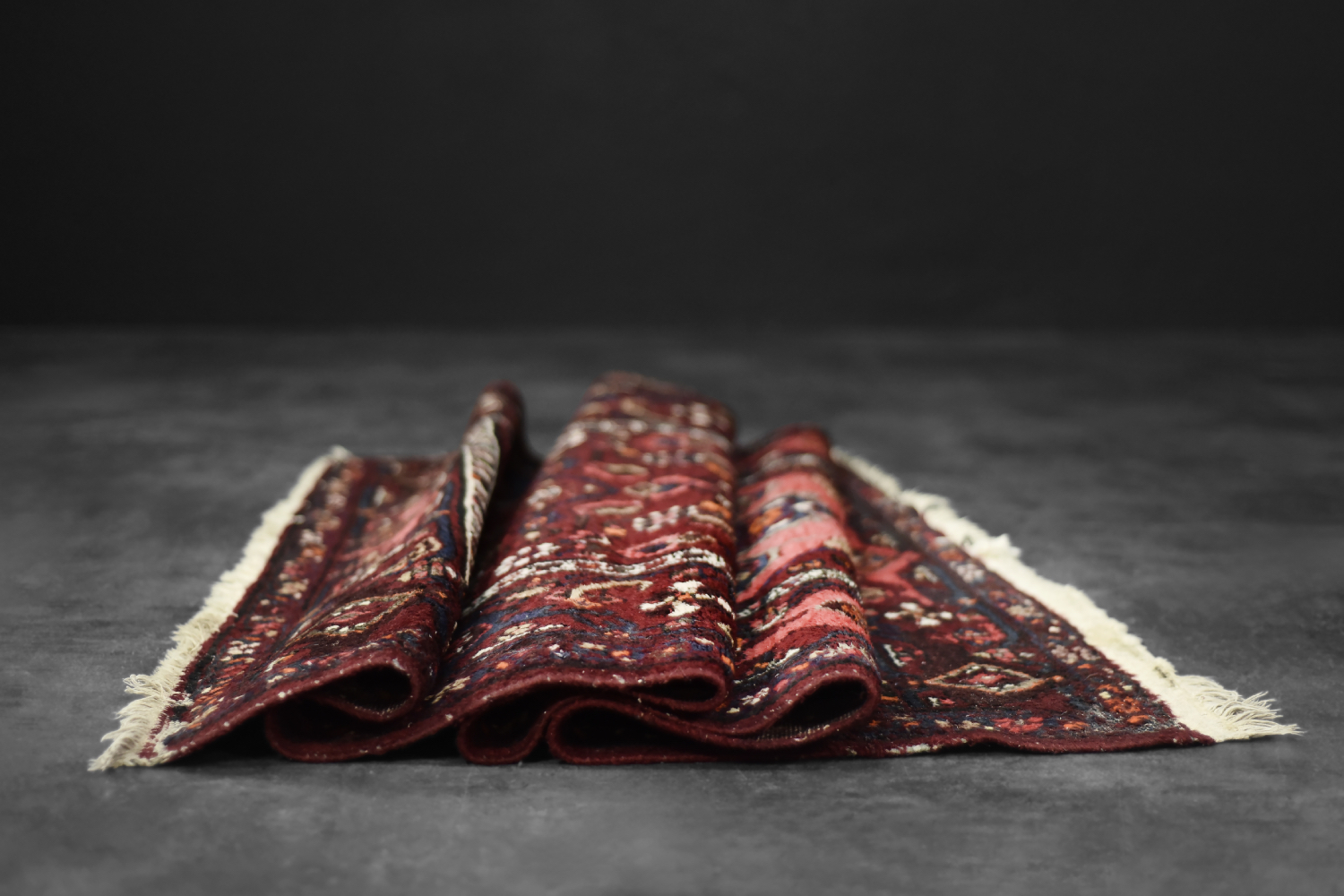 Vintage Hand-Woven Middle Eastern Oriental Hamadan Rug, 1960s