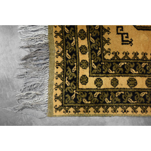 Vintage Hand-Woven Oriental Afghan Gold Ersari Rug, 1930s