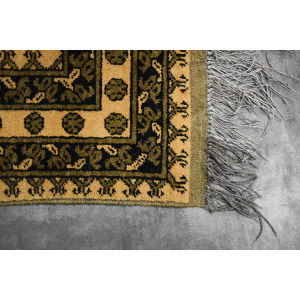 Vintage Hand-Woven Oriental Afghan Gold Ersari Rug, 1930s