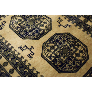 Vintage Hand-Woven Oriental Afghan Gold Ersari Rug, 1930s
