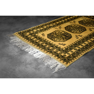 Vintage Hand-Woven Oriental Afghan Gold Ersari Rug, 1930s