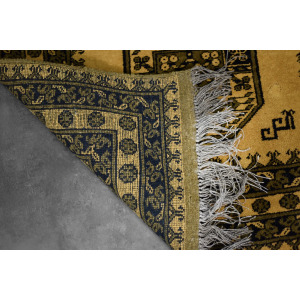 Vintage Hand-Woven Oriental Afghan Gold Ersari Rug, 1930s