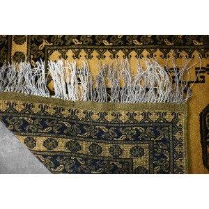 Vintage Hand-Woven Oriental Afghan Gold Ersari Rug, 1930s