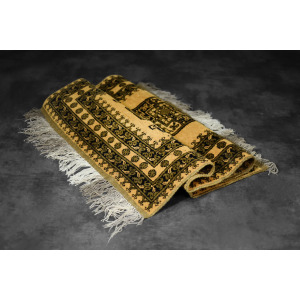 Vintage Hand-Woven Oriental Afghan Gold Ersari Rug, 1930s