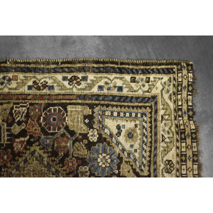 Vintage Hand-Woven Oriental Long Nomadic Qashqai Rug, 1920s