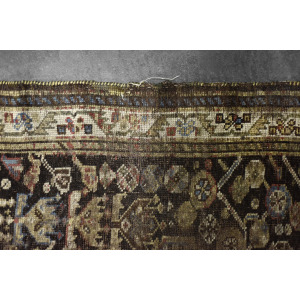 Vintage Hand-Woven Oriental Long Nomadic Qashqai Rug, 1920s