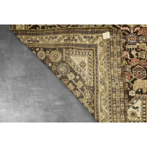 Vintage Hand-Woven Oriental Long Nomadic Qashqai Rug, 1920s