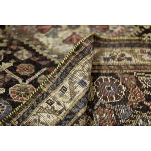 Vintage Hand-Woven Oriental Long Nomadic Qashqai Rug, 1920s