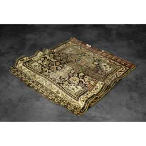 Vintage Hand-Woven Oriental Long Nomadic Qashqai Rug, 1920s