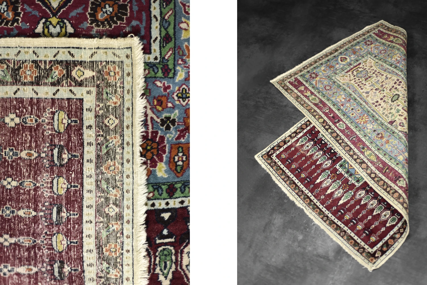 Vintage Hand-Woven Middle Eastern Oriental Baluch Prayer Rug, 1960s