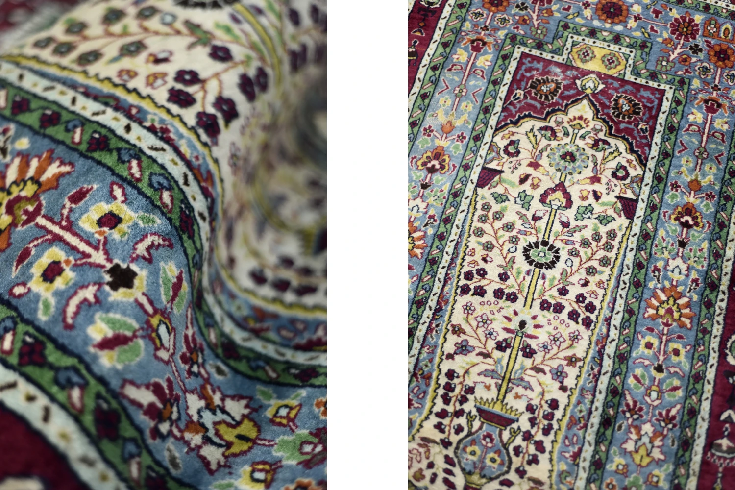 Vintage Hand-Woven Middle Eastern Oriental Baluch Prayer Rug, 1960s