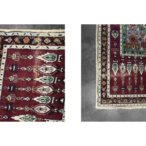 Vintage Hand-Woven Middle Eastern Oriental Baluch Prayer Rug, 1960s