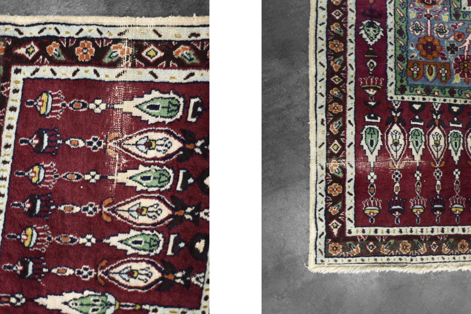 Vintage Hand-Woven Middle Eastern Oriental Baluch Prayer Rug, 1960s