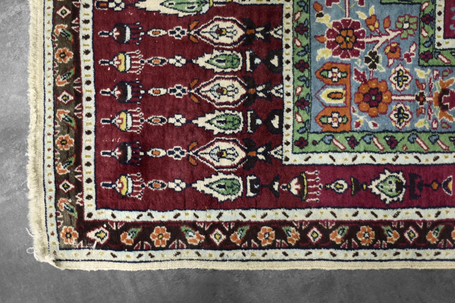 Vintage Hand-Woven Middle Eastern Oriental Baluch Prayer Rug, 1960s