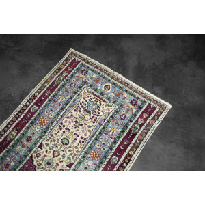Vintage Hand-Woven Middle Eastern Oriental Baluch Prayer Rug, 1960s