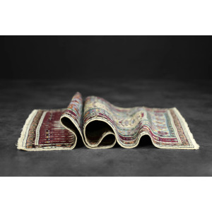 Vintage Hand-Woven Middle Eastern Oriental Baluch Prayer Rug, 1960s