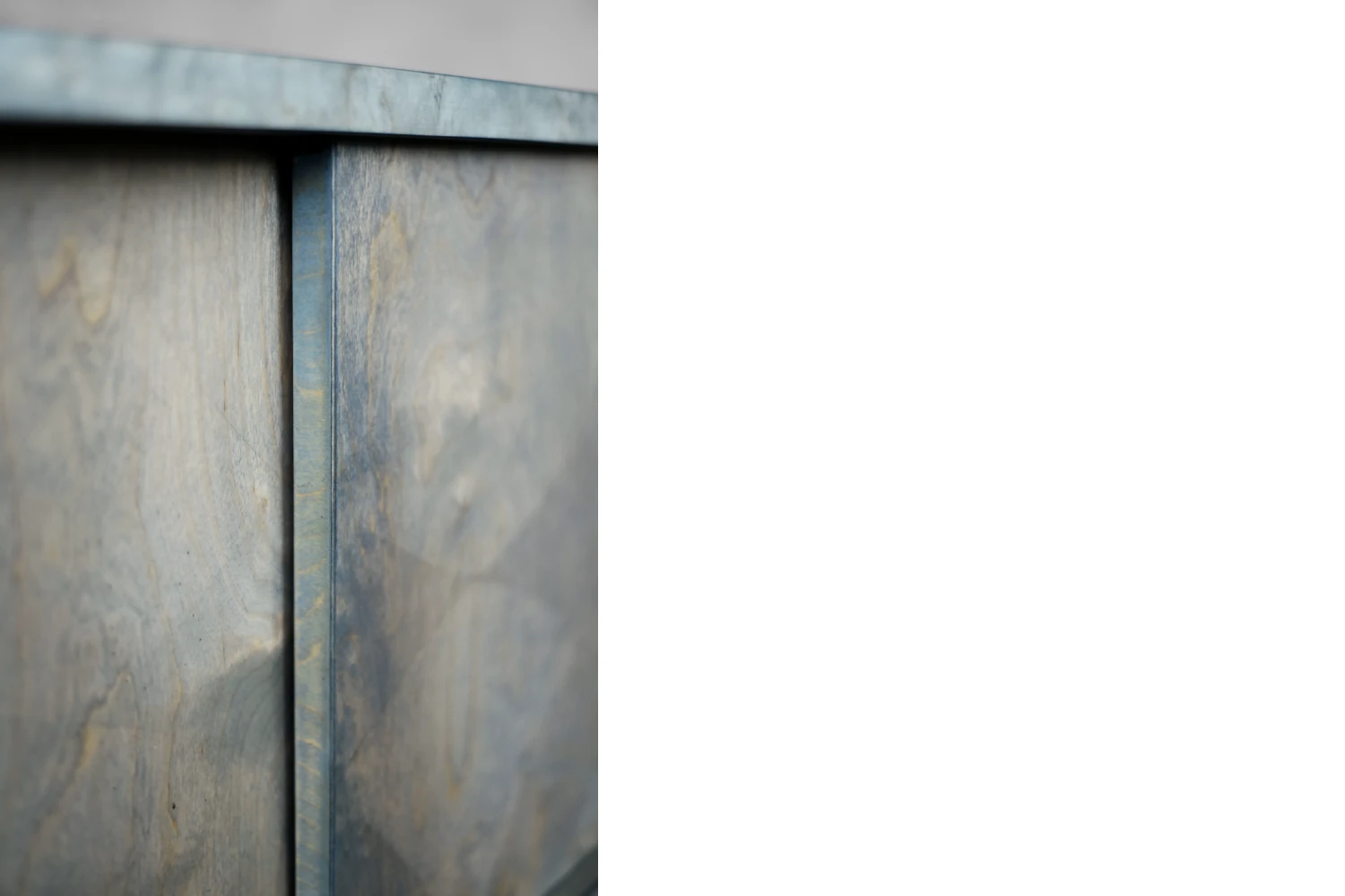 Vintage Mid-Century Italian Modern Turquoise Streamline Sideboard in Birch, 1960s