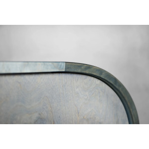 Vintage Mid-Century Italian Modern Turquoise Streamline Sideboard in Birch, 1960s