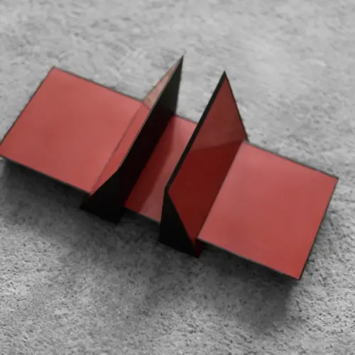 Vintage Mid-Century Italian Modern Space Age Red Plastic Books Holder by Corus Associati for MGL Plast Fabriano, 1980s