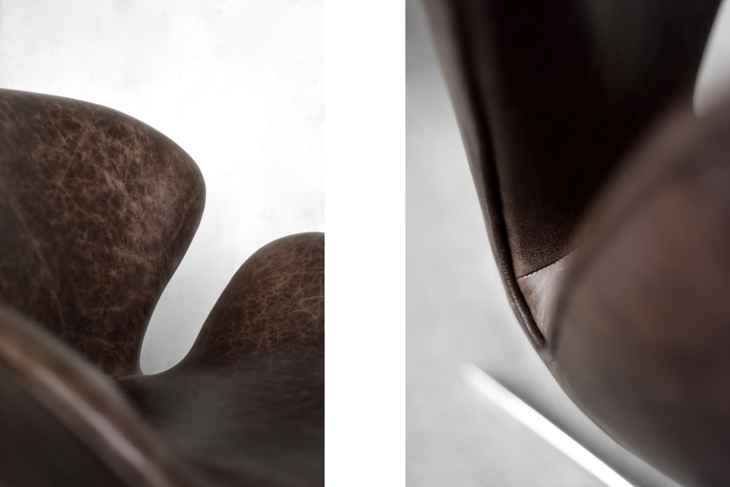 Mid-Century Danish Modern Brown Leather Swan Chair by Arne Jacobsen for Fritz Hansen, 1958