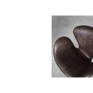 Mid-Century Danish Modern Brown Leather Swan Chair by Arne Jacobsen for Fritz Hansen, 1958