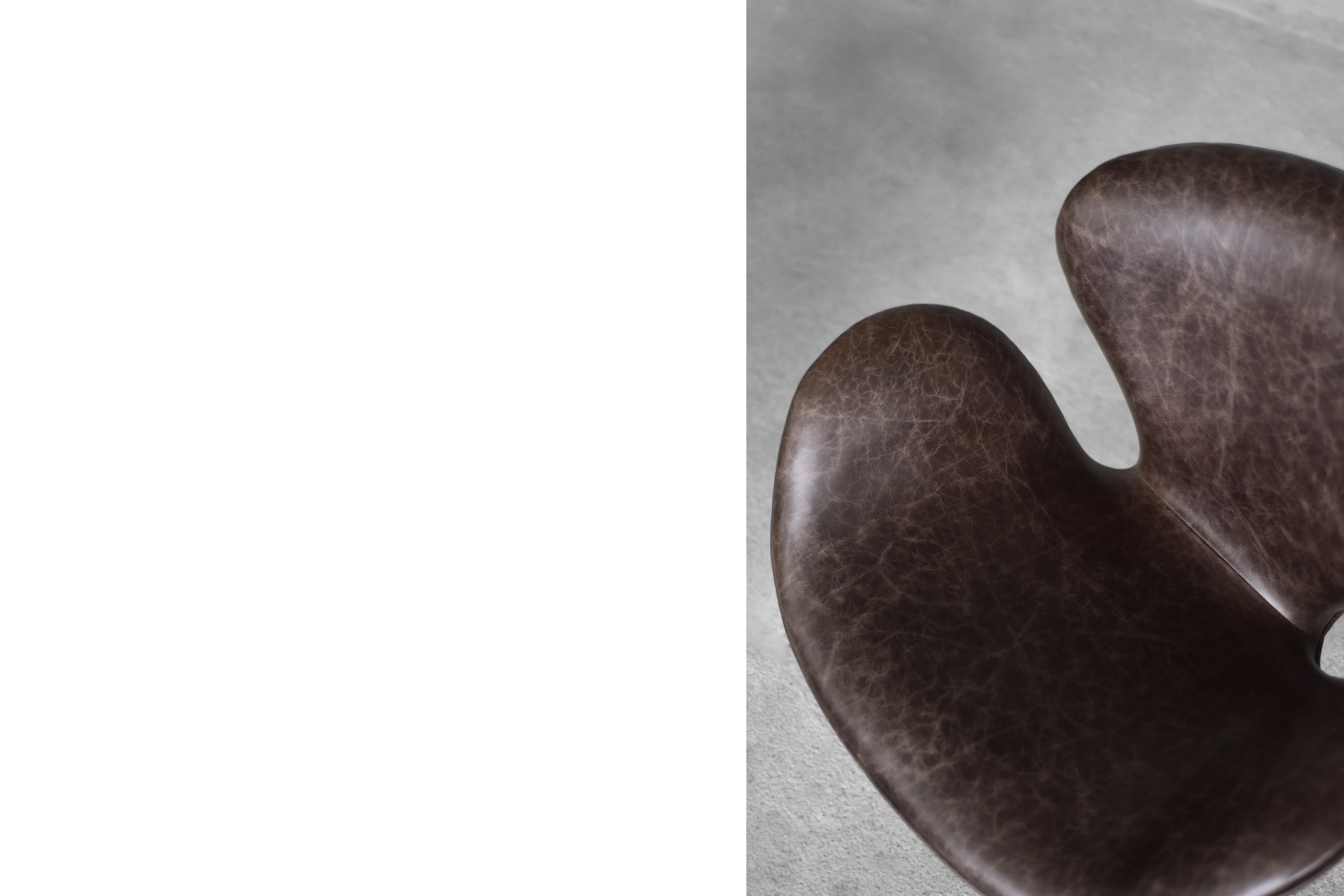 Mid-Century Danish Modern Brown Leather Swan Chair by Arne Jacobsen for Fritz Hansen, 1958