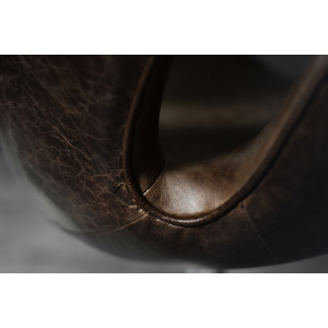 Mid-Century Danish Modern Brown Leather Swan Chair by Arne Jacobsen for Fritz Hansen, 1958