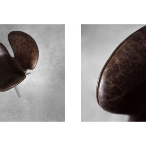 Mid-Century Danish Modern Brown Leather Swan Chair by Arne Jacobsen for Fritz Hansen, 1958